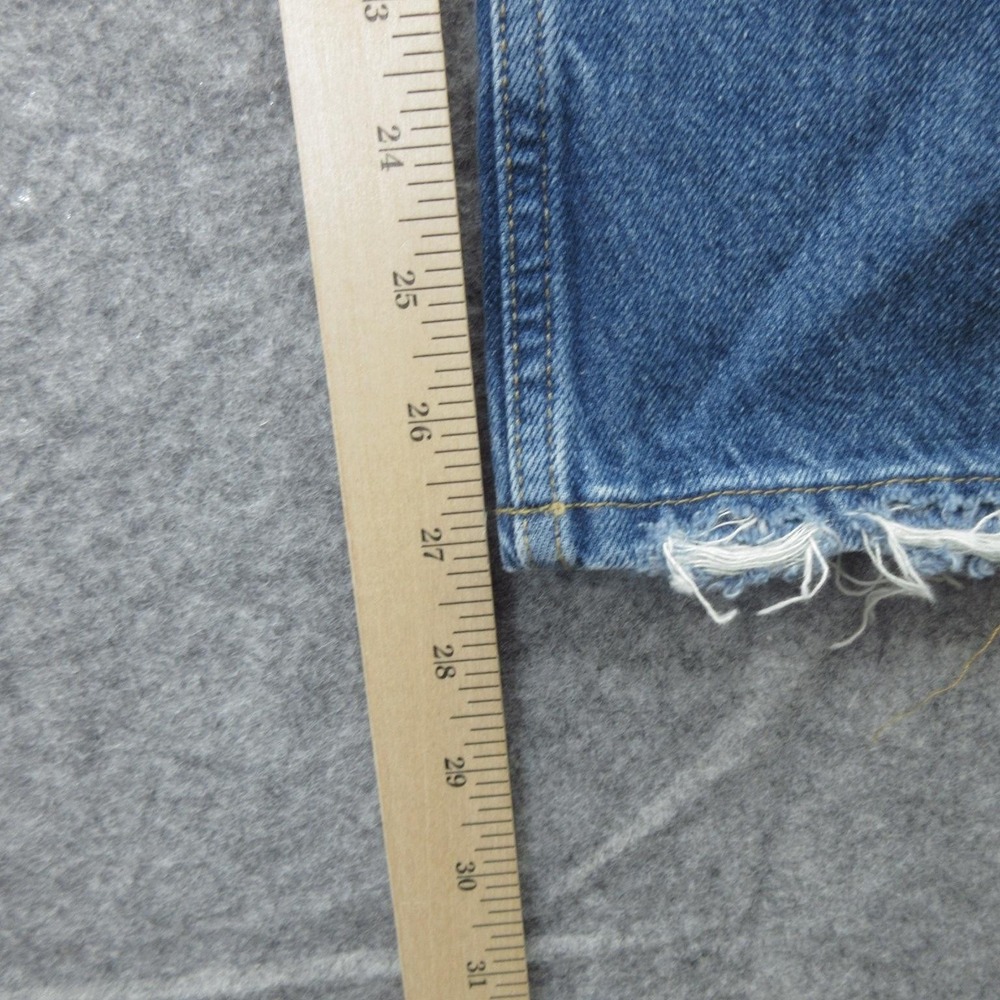 Frame Jeans Womens 33 Blue Le High N Tight Crop Mini Boot High Rise Raw Hem New - Picture 12 of 16